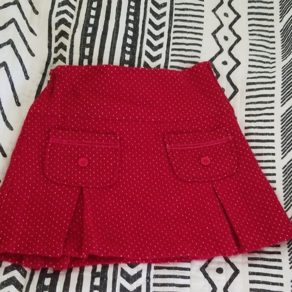 Red Wool skirt